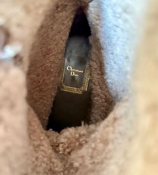 Botines Christian Dior Beige Cuña Piel