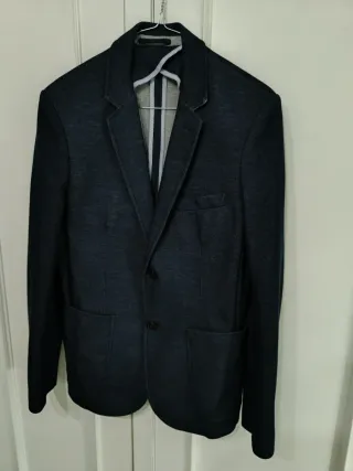 Americana hombre azul/gris