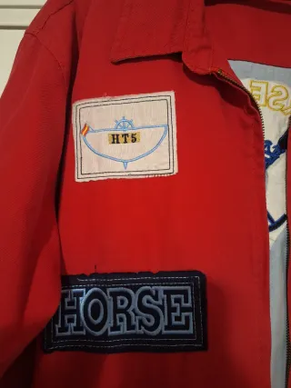 Chaqueta Vintage Horse Time Roja XL – Bordados