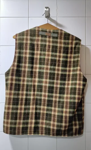 Chaleco de caza de pana marrón