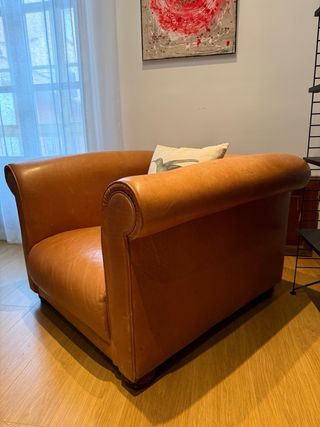 Sofá de piel 3 plazas + 1 butaca
