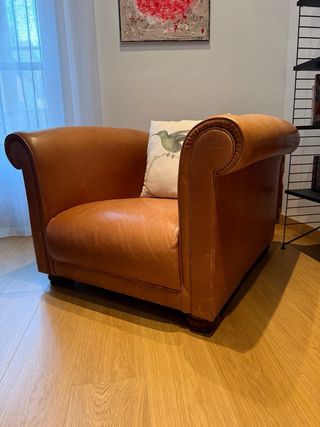 Sofá de piel 3 plazas + 1 butaca