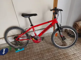 Bicicleta Infantil Btwin Roja 20 Pulgadas