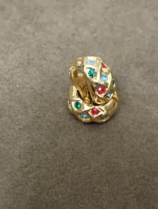 Pendientes dorados clip vintage multicolor