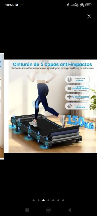 Cinta de correr plegable