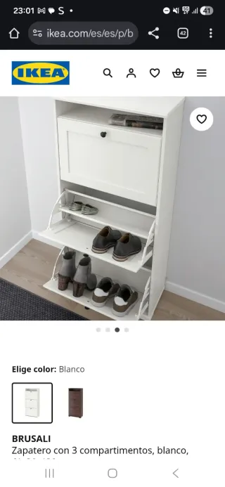 Zapatero Blanco Ikea