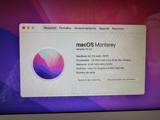 MacBook Air 2017 8GB Argento