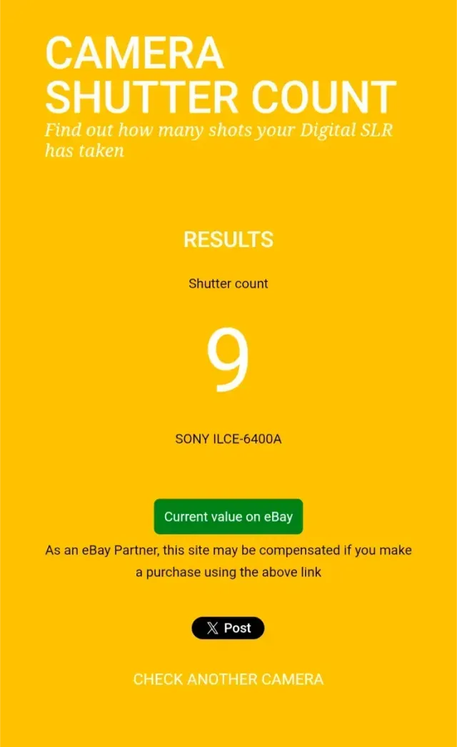 9 DISPAROS - Sony 6400 - Cuerpo