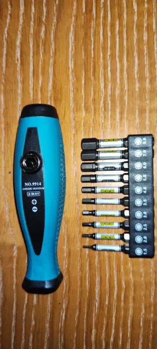 Destornillador con puntas Chrome Vanadium
