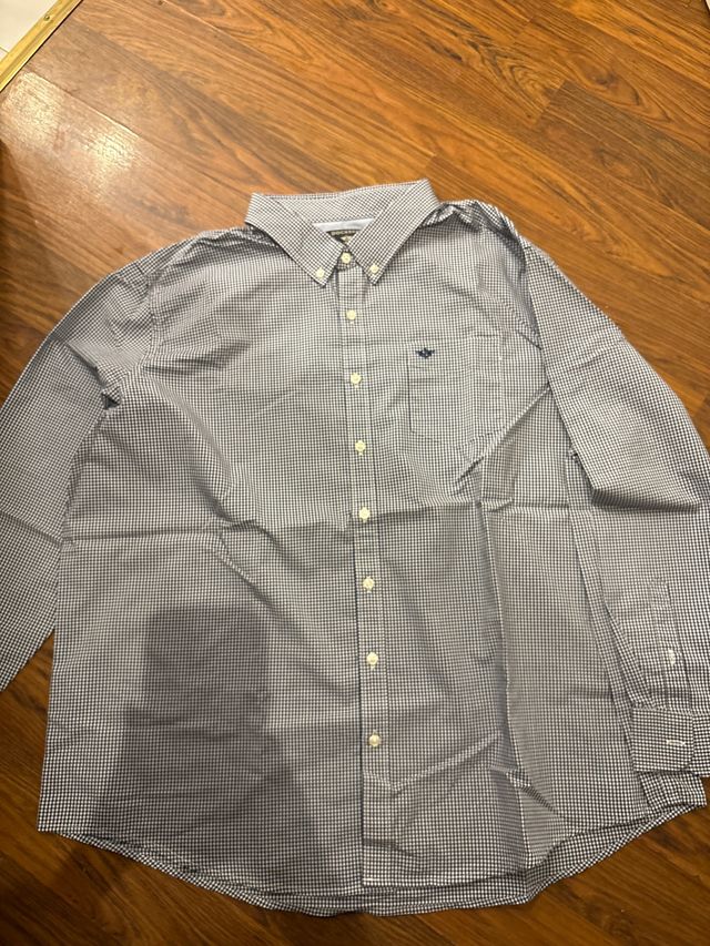 Camisa Dockers Azul y Blanca