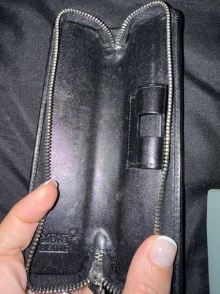 Estuche Montblanc Negro Piel