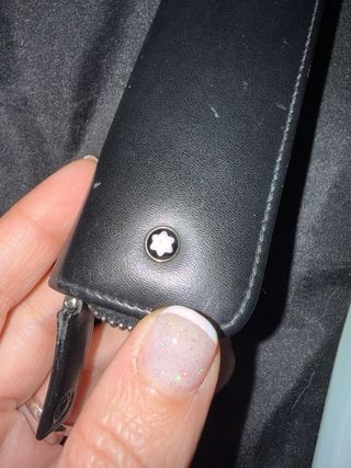 Estuche Montblanc Negro Piel