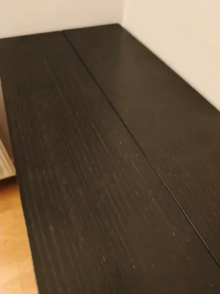 Mesa consola extensible madera oscura