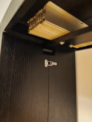 Mesa consola extensible madera oscura