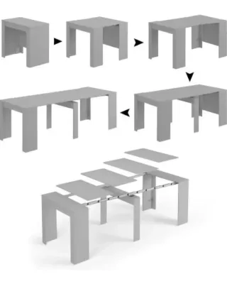 Mesa consola extensible madera oscura