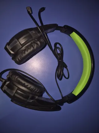 Cascos Gaming PC Negro y Verde