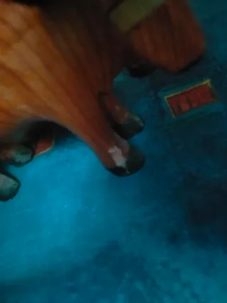 Bueyes y carro de madera decorativo