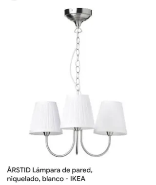 Lámpara colgante IKEA ARSTID 3 luces