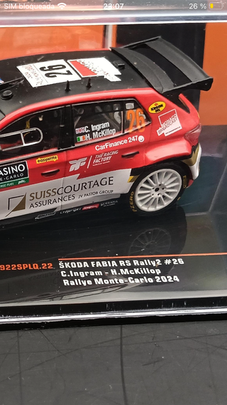 Skoda Fabia RS Rally2 Montecarlo '24 #26 Ixo 1/43