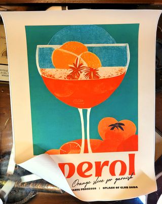 Retrò Aperol Canvas Club Bar arredamento