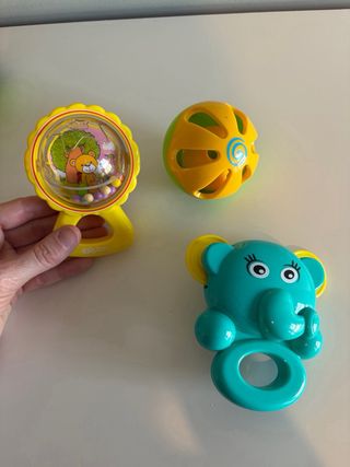 Piano Osito y 4 Sonajeros Juguetes Bebé