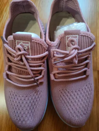 Zapatillas flexibles rosa mujer