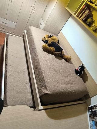 Cama nido con cajones y colchón