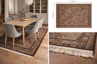 Alfombra Persa Hecha a Mano 199x111