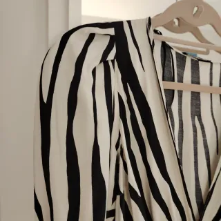 Vestido fiesta talla XXXL estampado cebra