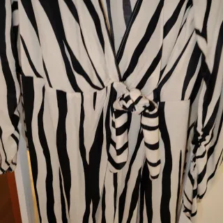 Vestido fiesta talla XXXL estampado cebra