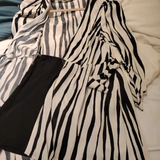 Vestido fiesta talla XXXL estampado cebra