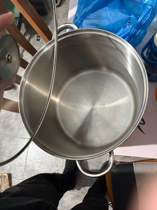 Olla de acero inoxidable con tapa de cristal