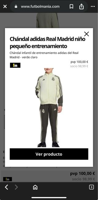 Chándal Real Madrid Niño Nuevo