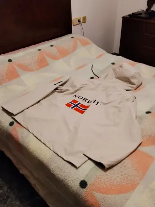 Chaqueta Cortavientos Chubasquero Beige Talla XXL