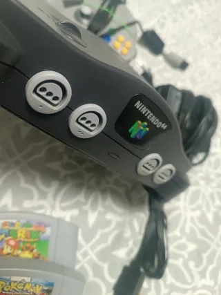 Nintendo 64 +Pokémon+ Mario 64 y Mario kart. N64