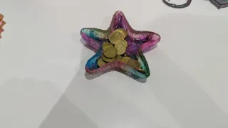 Bandeja estrella decorativa resina multicolor