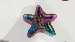 Bandeja estrella decorativa resina multicolor