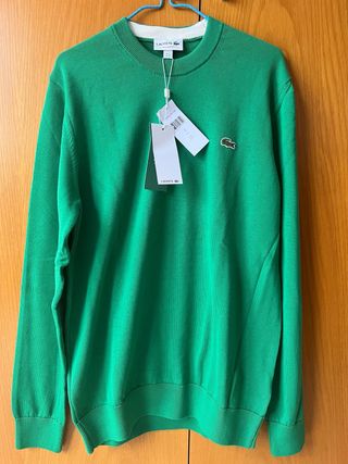 Jersey Lacoste verde talla S - nuevo con etiqueta