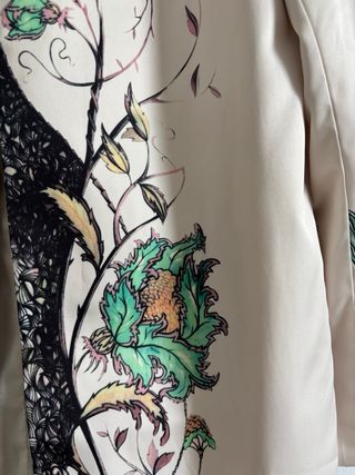 Abrigo estampado largo Talla S