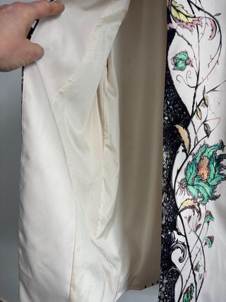 Abrigo estampado largo Talla S