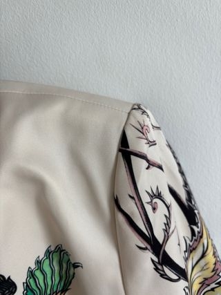 Abrigo estampado largo Talla S