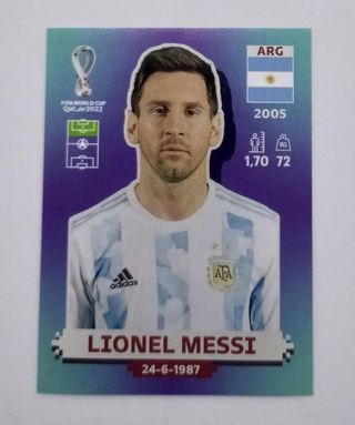Cromo Messi Mundial 2022 ARG