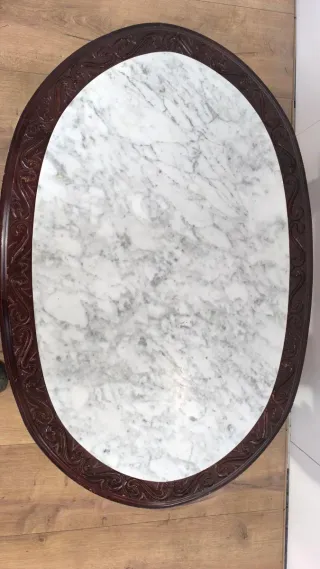 MESA BAJA CENTRO AUXILIAR DE MADERA Y MARMOL