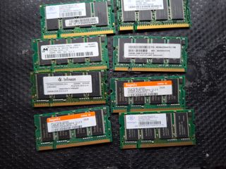 Lote 8x Memórias RAM DDR1 256MB Portátil