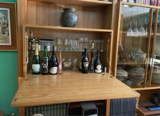 Mueble Comedor Madera y Cristal