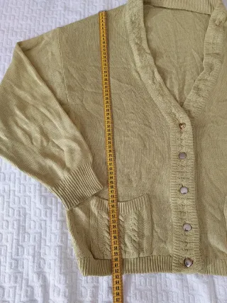 Maglione donna cotone giallo senape XL