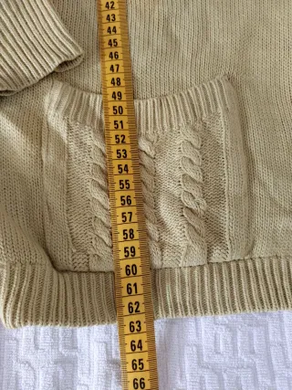 Maglione donna cotone giallo senape XL