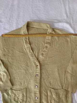 Maglione donna cotone giallo senape XL