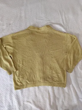 Maglione donna cotone giallo senape XL