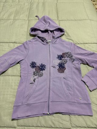 Felpa lilla con cappuccio